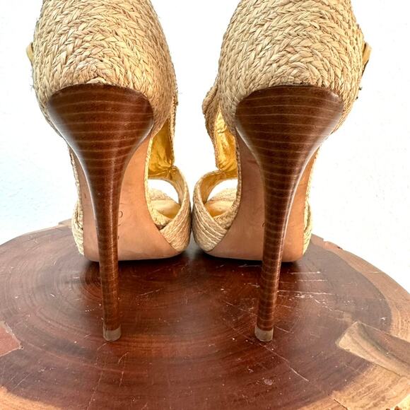 Report Signature Lucie 2 Platform Raffia Heels, Size 8.5, Excellent Condition - Picture 5 of 9